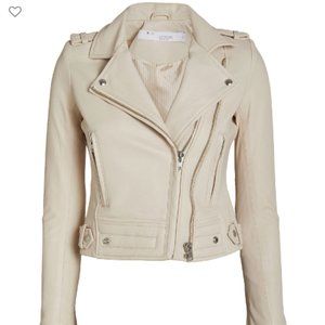 NWT - IRO Luiga Cropped Moto Jacket in Ivory (FR 42)